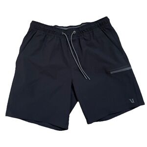Vuori Banks Lined Athletic Shorts Mens Small Black 6.5 Inseam V3067